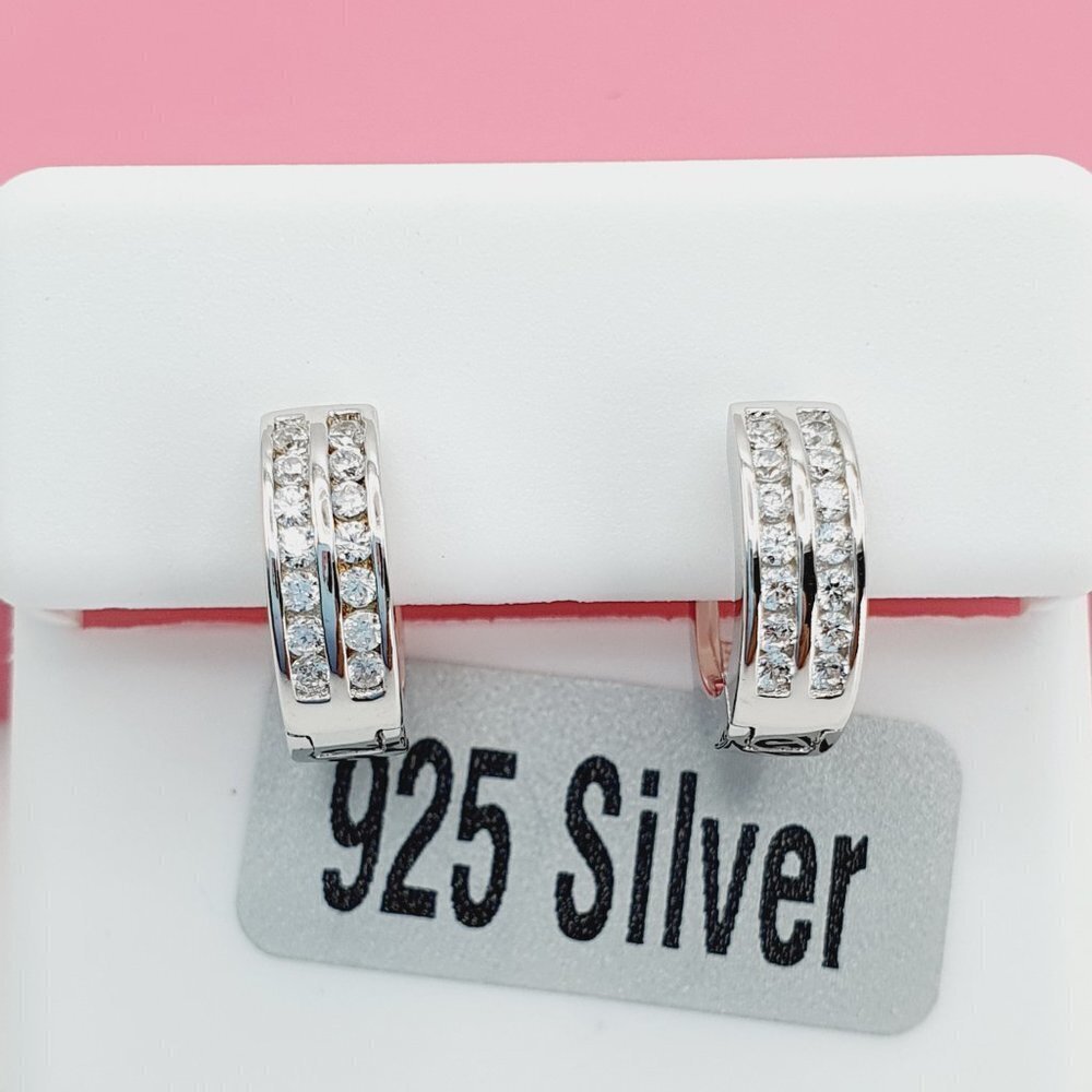 - "925 Sterling Silver Cubic Zirconia Earrings, U19254647